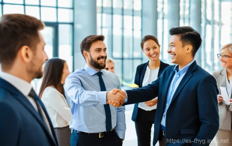 식품위생관리사 경력 개발 플랜 - **Prompt:** "A dynamic and futuristic scene depicting a diverse team of two men and two women, aged ...