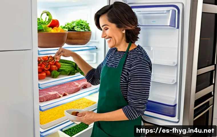 식품위생 실습에서 실수하지 않는 법 - **Prompt 1: The Diligent Home Chef's Organized Fridge**
    A bright, clean, and modern kitchen scen...