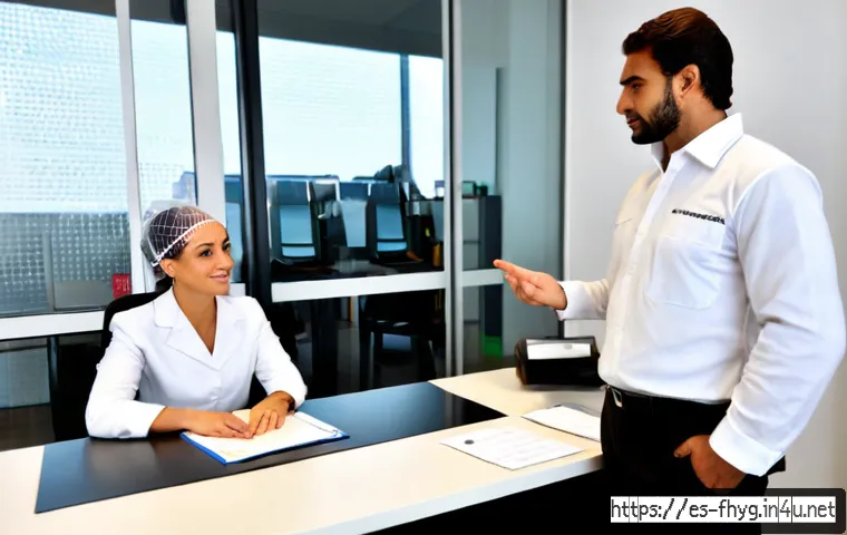 식품위생관리사 연봉 협상 팁 - Photorealistic salary negotiation meeting in a modern Spanish food production office, confident food...